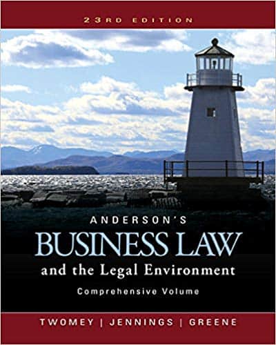 Anderson’s Business Law and the Legal Environment (23rd Edition) – eBook