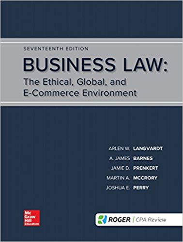 Business Law: The Ethical, Global, And E-Commerce Environment (17th Edition) – eBook