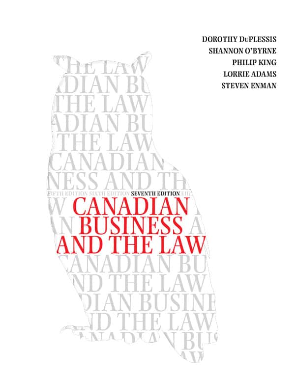 Canadian Business and the Law (7th Edition) – eBook